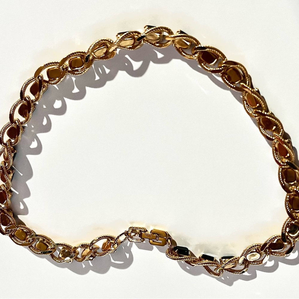 Givenchy Vintage Sapphire Crystal Rope Chain Link Necklace - Picture 7 of 15